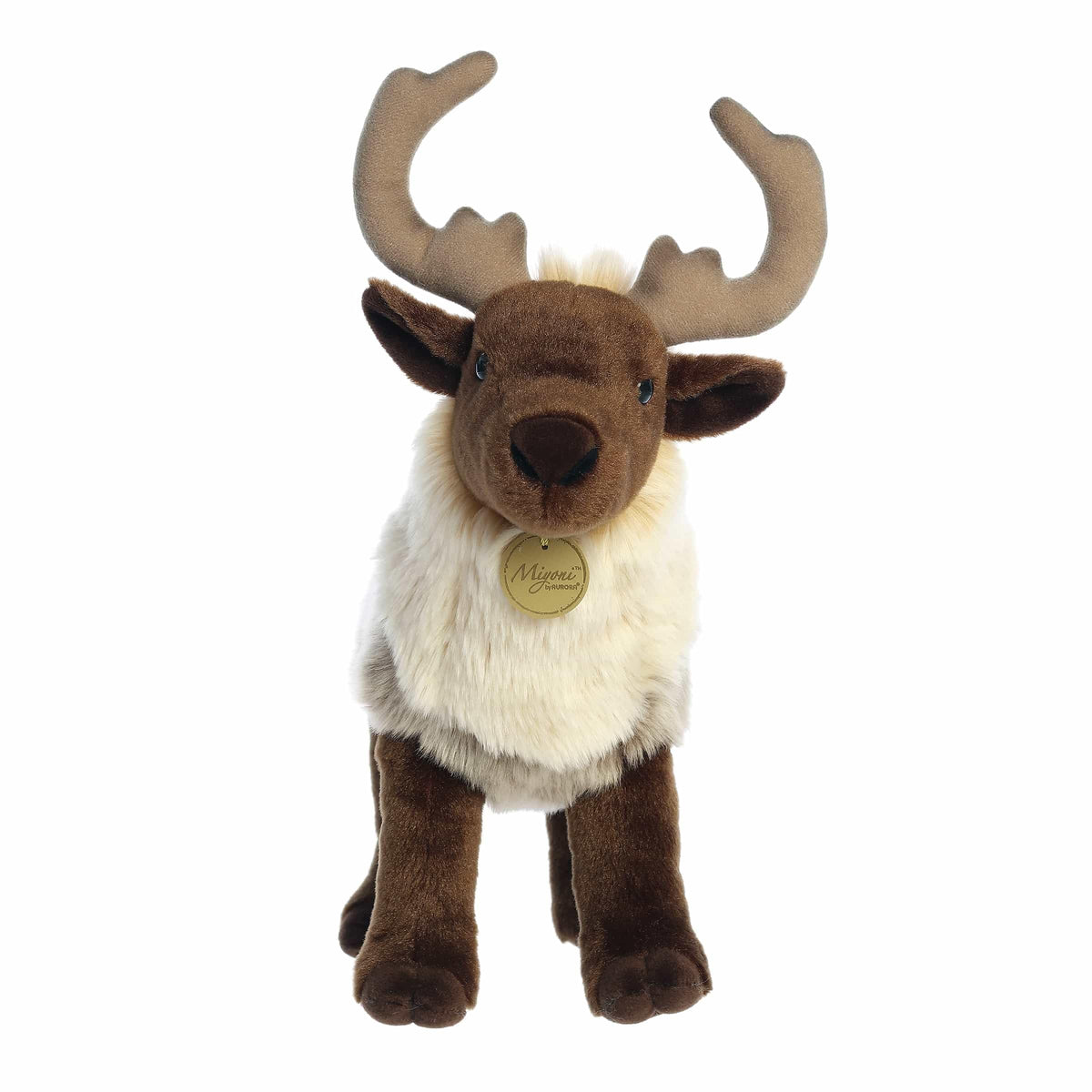 Aurora® Realistic Miyoni® Reindeer Stuffed Animal - Lifelike Details Make a Cherished Companion - Perfect for Decorating Bedrooms or Classrooms
