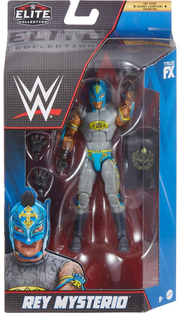 Mattel WWE Elite Collection Top Picks Action Figure & Accessories Set, Rey Mysterio 6-inch Collectible with Articulation & Interchangeable Parts