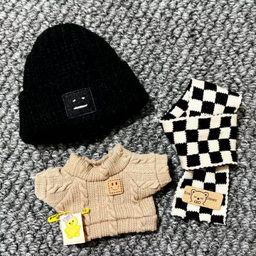 Clothes for 17cm Dolls (No Doll), Chic Designer Outfits for Doll Dressing up, Accessories for 17cm Dolls, 3pcs Set