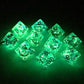 Chessex d10 Dice Set: Nebula Luminary - Oceanic w/Gold (10)