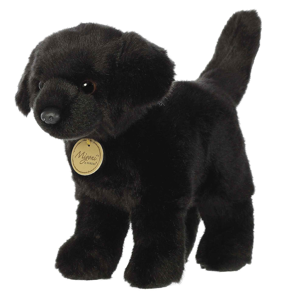 Aurora Miyoni 9.5" Black Labrador Realistic Stuffed Animal