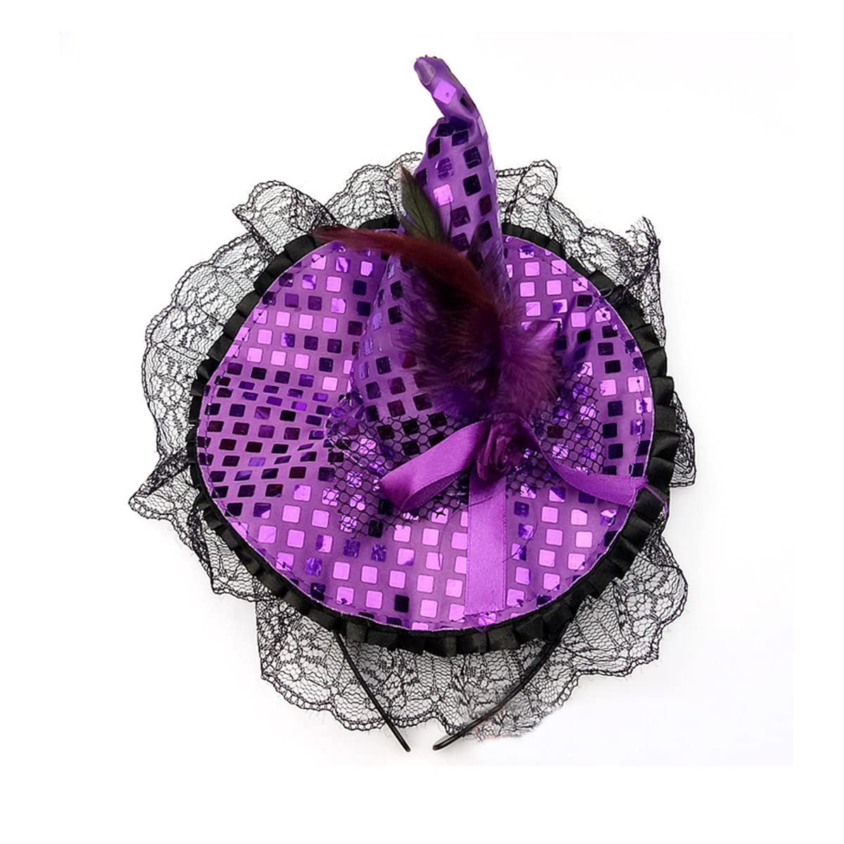 Oarkive Witch Headband Cute Witch Hat Halloween Witch Headpiece Witches Headband for Women for Halloween Party Cosplay Witch Costume