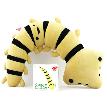 I Heart Guts Flexible Spine Plush - 11" Cute Educational Bone Toy for Scoliosis & Back Pain - Funny Get Well Gift for Nurse Patients & Medical Student