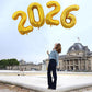 GOER 42 Inch 2026 Gold Foil Number Balloons for 2026 New Year Eve Festival Party Supplies Graduation Decorations