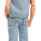 Barbie The Movie Collectible Ken Doll Wearing All-Denim Matching Set with Original Ken Signature Underwear