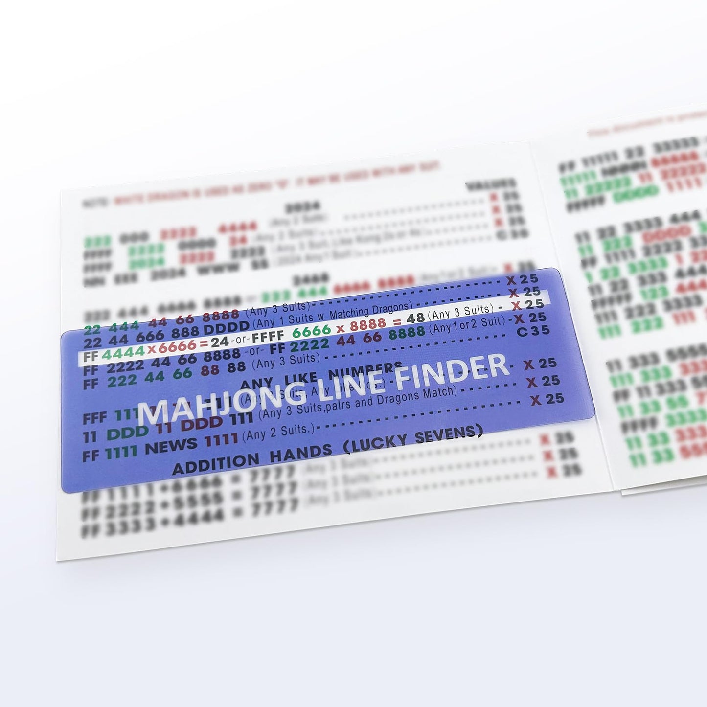 Tintinwiwigo 4Pack Mahjong Line Finder, Mahjong Line Reader, Mahjong Card Guide, Mahjong Rules Helper, Mahjong Accessories and Gifts for Women