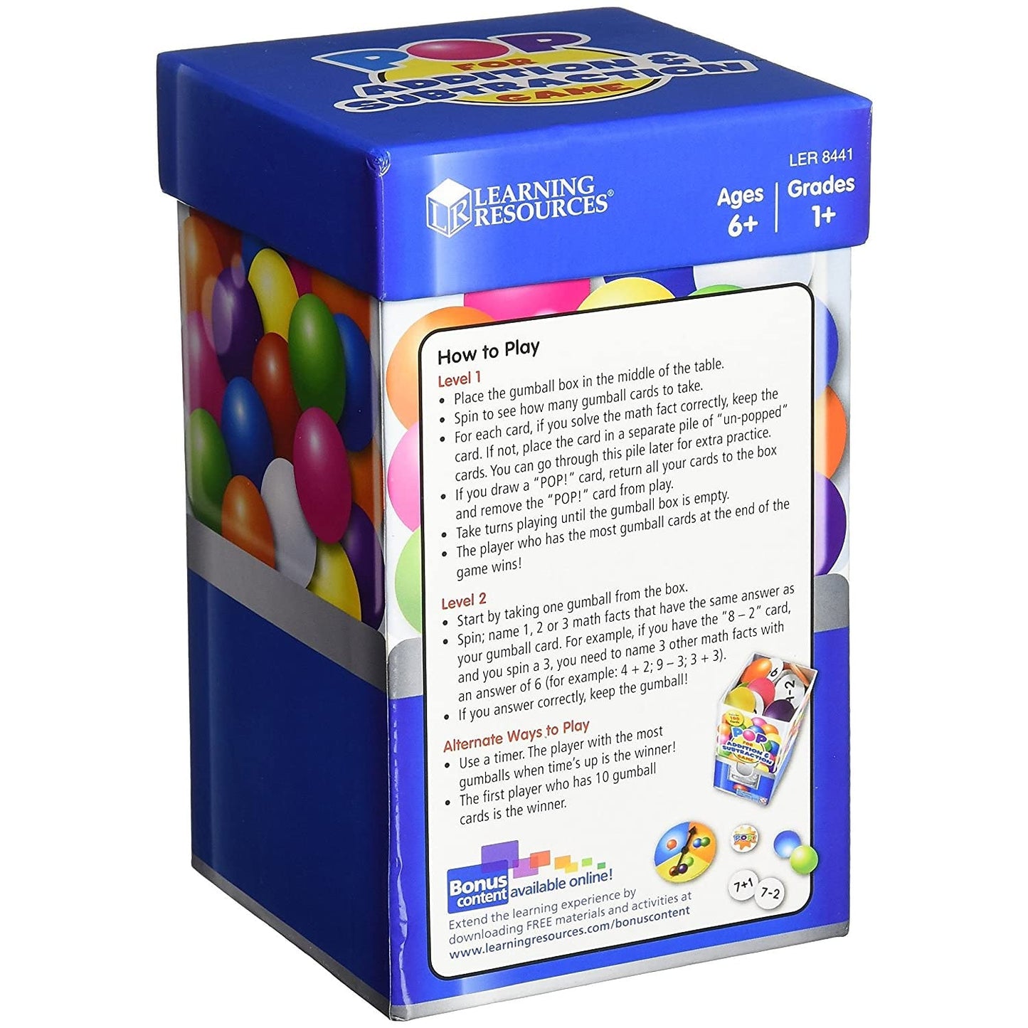 Learning Resources Pop for Addition & Subtraction Math Game - Number Flash Cards, Math Manipulatives, Classroom Must Haves, Homeschool, Montessori