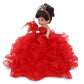 Kinnex Collections by Amanda 17" Quinceañera Centerpiece Doll - Ruffled Gown, Mis Quince Años Table Decoration & Keepsake ARC8421-14R (Red)