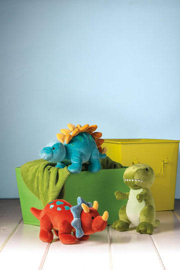 Mary Meyer Stuffed Animal Smootheez Pillow-Soft Toy, 10-Inches, Blue Stegosaurus Dinosaur