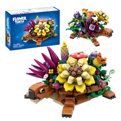 JYLWSMHU Sea Turtle Succulent Building Block Set 587 Pcs Botanical Flower Plant Model Kit for Adults & Teens Creative Animal Micro Garden Construction