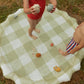 Neutral Gingham Splash Pad for Kids - Outdoor Sprinkler for Kids & Toddlers, Water Mat Sprinkler Toy-Splash Pool 67in