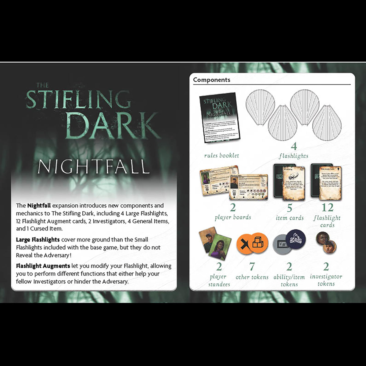 Sophisticated Cerberus Games: The Stifling Dark Nightfall Expansion - Horror Strategy Board Game, New Content, Requires Base Game, Age 14+, 2-5 Player