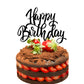 BIEUFBJI Black Happy Birthday Cake Topper Birthday Party Decorations Supplies