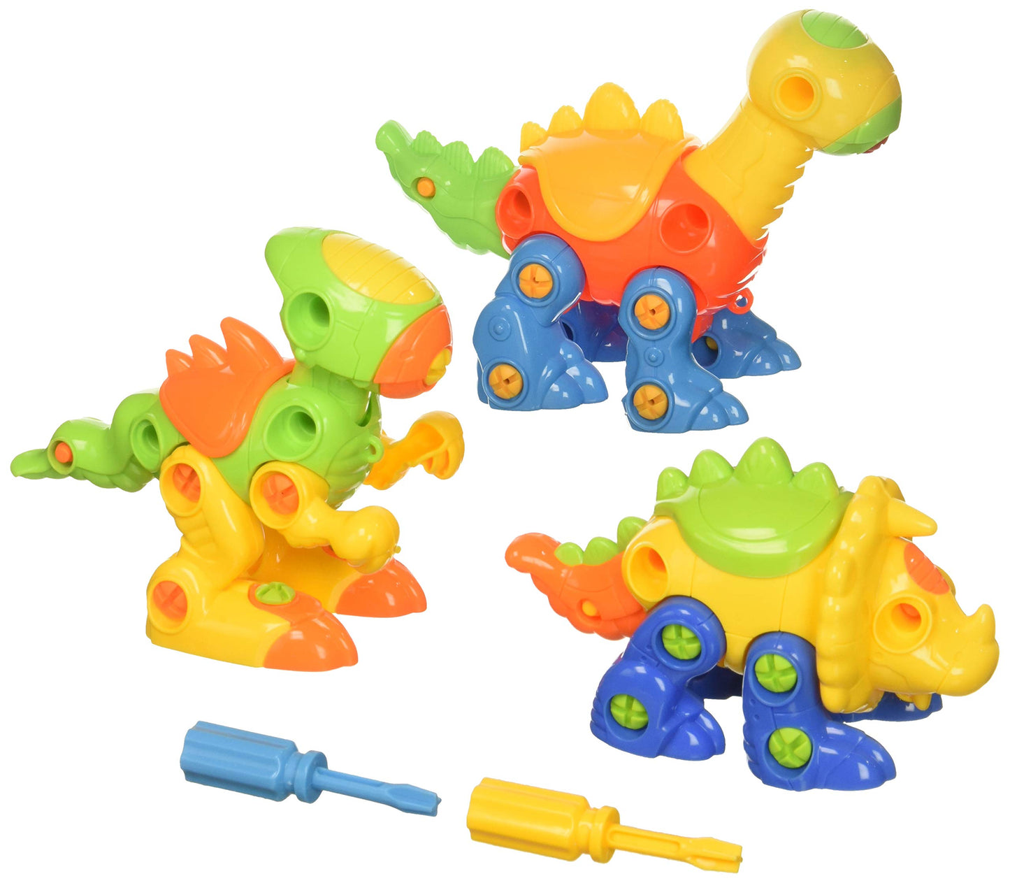Dimple Dinosaur Take Apart STEM Toy Set for Kids (106 Pieces) Pack of 3 Educational Construction Engineering Building Playset, Build Your Own Dino