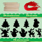 JOYIN 72 Pcs Christmas Scratch Art Ornaments, Rainbow Color Scratch Paper Craft Kit Include Snowman, Christmas Tree, and Reindeer, Scratch Off Hanging