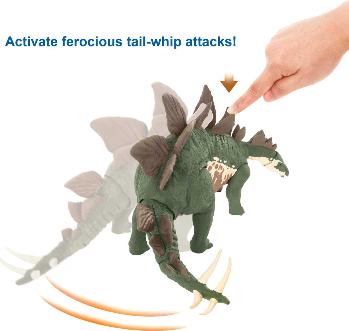 Mattel Jurassic World Toys Camp Cretaceous Mega Destroyers Stegosaurus Dinosaur Action Figure, Toy Gift with Movable Joints, Attack and Breakout