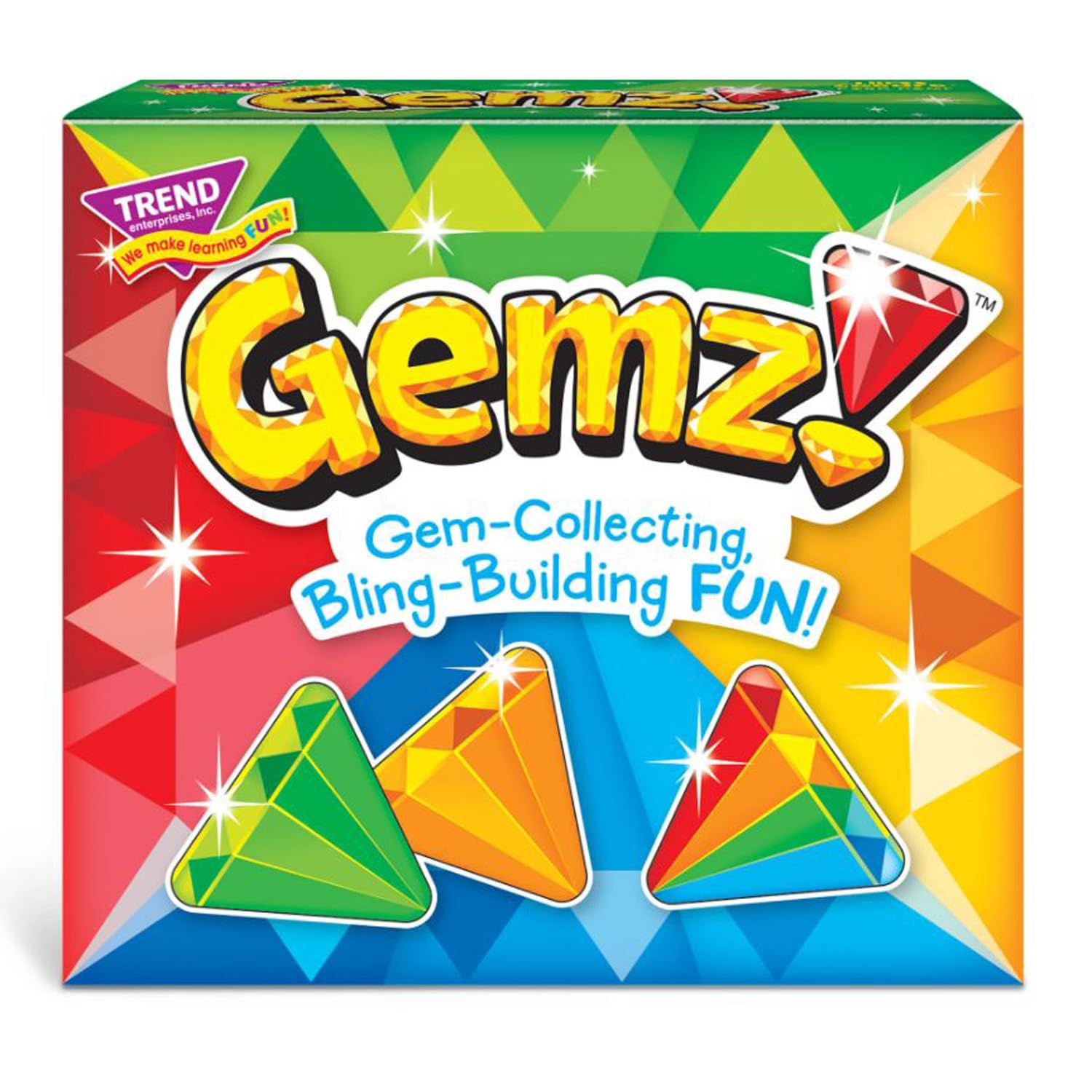 Gemz! Three Corner Strategy Game by TREND ENTERPRISES, INC. - Family-Friendly Card Games