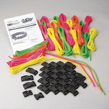 Assorted Neon Parachute Cord Bracelet Craft Kit