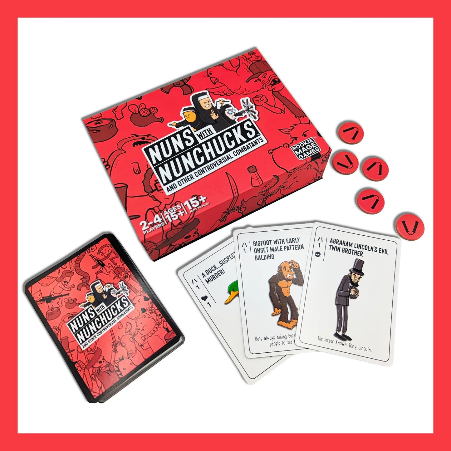 Rookie Mage Games Nuns with Nunchucks | Battle for World Domination in This Hilarous Card Game for Adults