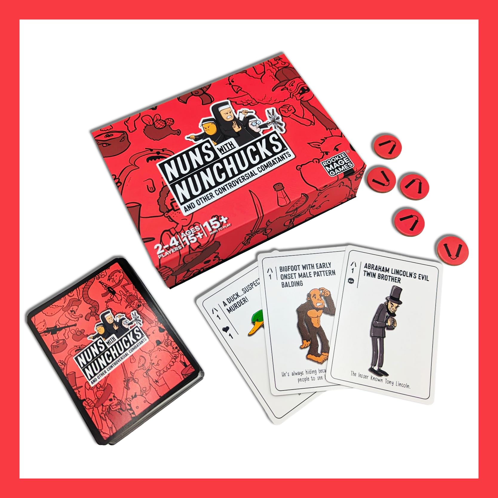 Rookie Mage Games Nuns with Nunchucks | Battle for World Domination in This Hilarous Card Game for Adults