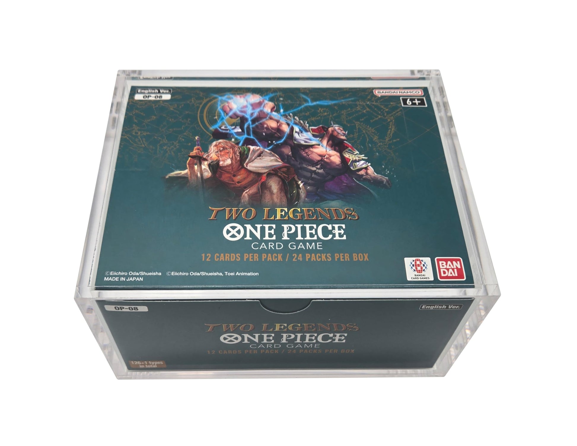 One Piece Booster Box Acrylic Case - Premium UV Protected Clear Display Case for TCG One Piece Card Game USA Version | 8mm Thick Walls Strong Magnetic