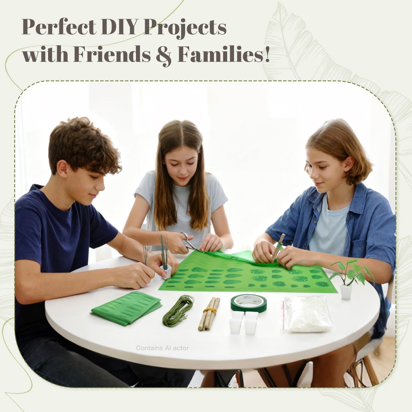 iLAND Crafts for Teens Girls Adult Women DIY Miniature Plants Craft Kits for Beginners Crafting Kits for Teens 14-16 Girls Mini Décor 1/12 Scale