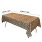 Hegbolke 5Pcs Leopard Table Covers - 54 x 108 Cheetah Print Tablecloth for Jungle Safari Animal Baby Shower Birthday Party Decorations Supplies