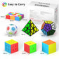 Vdealen Speed Cube Set, 7 Pack Puzzle Cube Bundle Fidget Ball 2x2 3x3 4x4 Pyramid Dodecahedron Rainbow Snake Magic Cube, Smooth Cube Game Toys Gift