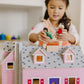 Melissa & Doug Fold & Go Wooden Dollhouse with 2 Dolls and 11 Pieces of Furniture - Portable Mini Doll House with Accessories and Toy Figures, Ages 3+