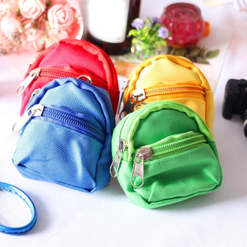 2Pcs Red Mini Doll Backpack School Bag Model Dollhouse School Accessory for 1/6 Scale Dollhouse Decor,Simulation Mini School Bag Model,Dollhouse