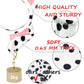 Ahuimeius 2 Set Dalmatian Costume, with Dog Ear, Felt Spots, for Halloween Dalmatian Costume Kids/Adults, Shirt, Black Felt Stickers for School DIY