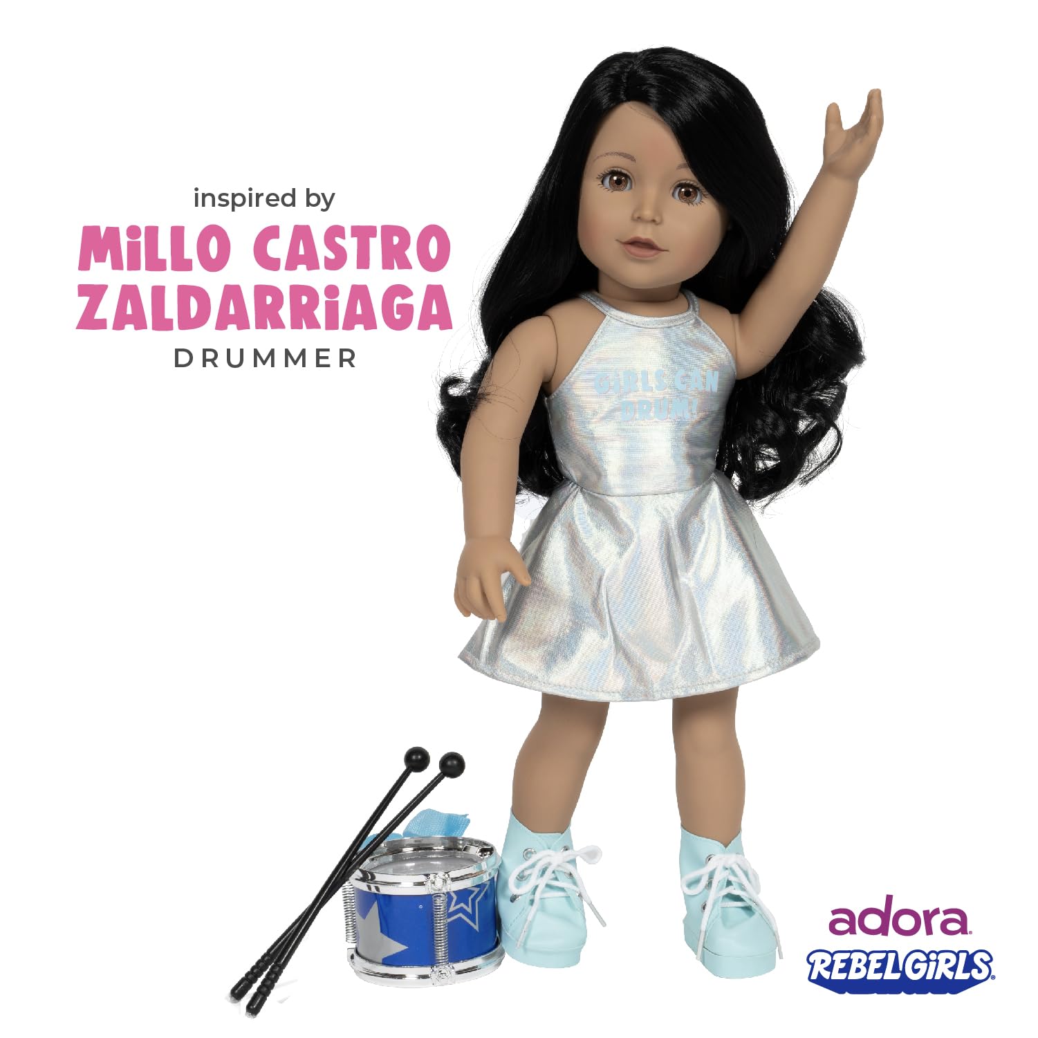 Adora 18" Rebel Girls Doll Collection - Inspired by Good Night Stories Rebel Girl Books - Premium Quality Soft and Movable Doll Body with Realistic