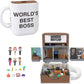 Polly Pocket x The Office Compact Playset 6 Character Dolls and 9 Accessories, Collectible Partnership Toy, Coffee Mug Exterior