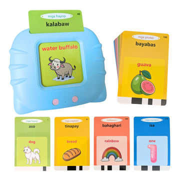The Original Tagalog Talking Flashcards for Kids & Adults - Animals, Numbers, Colors, Fruits, Vegetables, Family & More - 112 Double-Sided Cards