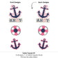 Big Dot of Happiness Ahoy - Nautical Girl - Baby Shower or Birthday Party Centerpiece Sticks - Table Toppers - Set of 15
