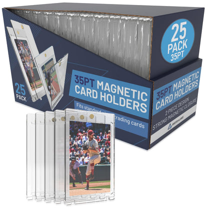 Premium 35PT - 360PT Magnetic Card Holder Case | Magnetic Trading Card Holder, Pro Sports, Football, Basketball, Baseball, MTG & TCG U-V Hard