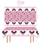 118 Pcs Pink 1st Birthday Party Supplies Girls One Paper Plates Napkins Cups Forks Tablecloth Banner for Girl's 1st Birthday Baby Shower Party
