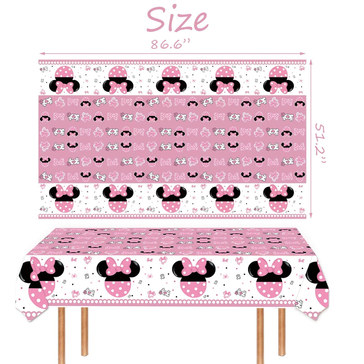 118 Pcs Pink 1st Birthday Party Supplies Girls One Paper Plates Napkins Cups Forks Tablecloth Banner for Girl's 1st Birthday Baby Shower Party