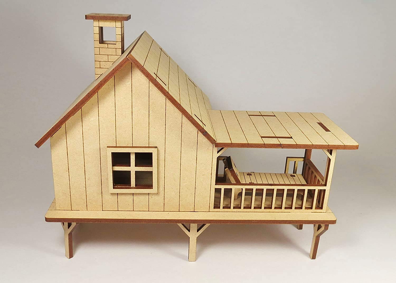 StonKraft Wooden 3D Puzzle Beach House - Home Decor, Construction Toy, Modeling Kit, School Project - Easy to Assemble