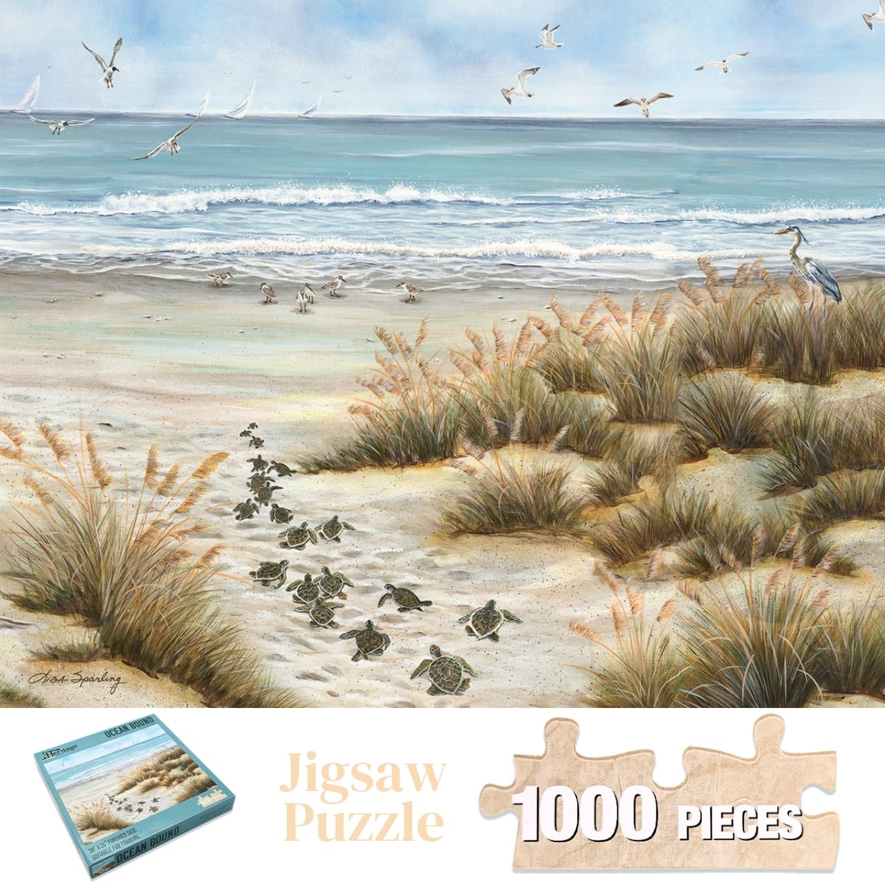 Heritage Puzzle Ocean Bound by Lisa Sparling 1000 Pieces