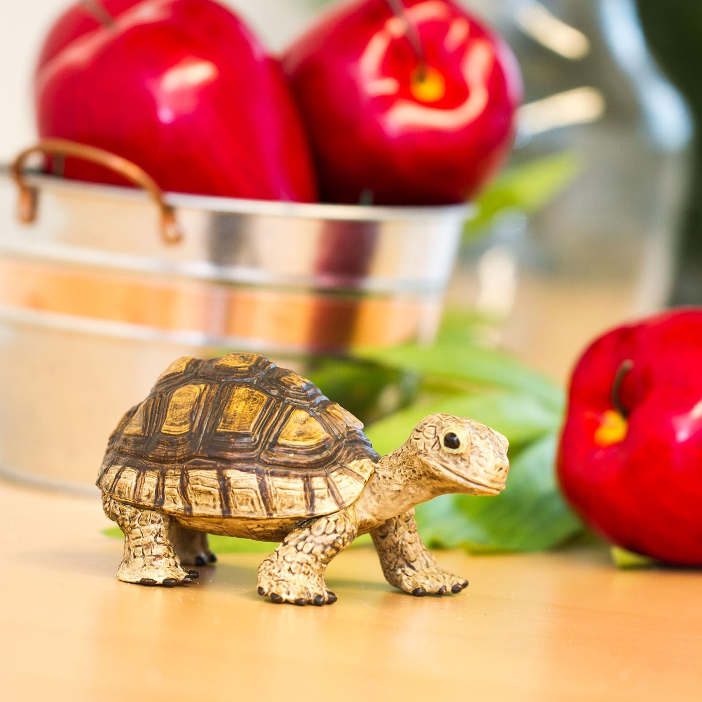 Safari Ltd. Incredible Creatures Tortoise Figurine - Detailed 4.75" Plastic Model Figure - Fun Educational Play Toy for Boys, Girls & Kids Ages 18M+