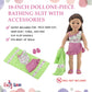 Emily Rose 18 Inch Doll Clothes 4-PC Floral Print One Piece Swimsuit Swim Set, Includes Matching Towel, Ruffled Skirt, and Fun Beach Sandals! | Gift