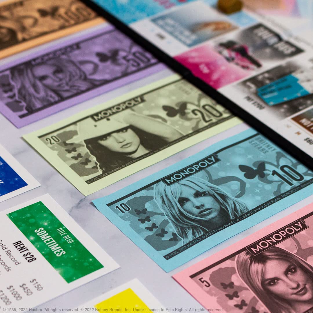 Monopoly: Britney Spears Board Game, Collector’s Edition Celebrating Music Pop Icon, Officially Licensed Britney Spears Merchandise