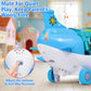 Toy Airplane for Toddlers 2-4 3-5 With Sounds and Light Up Toys, 360°Freedom Operated Automatic Bump Autism Sensory Toy Plane Toddler Boy Toys