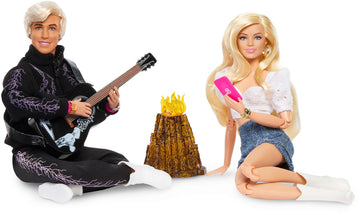 Barbie The Movie Ken Collectible Dolls, 4 Hours Later Campfire Scene from Movie, Wearing Beach Fashions