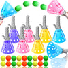 24Pcs Pop-Pass-Catch Ball Game with 8 Catch Launcher Baskets 16 Balls,Outdoor Indoor Game Activities,Lawn Games Beach Sport Toys for Party Favor,Kids