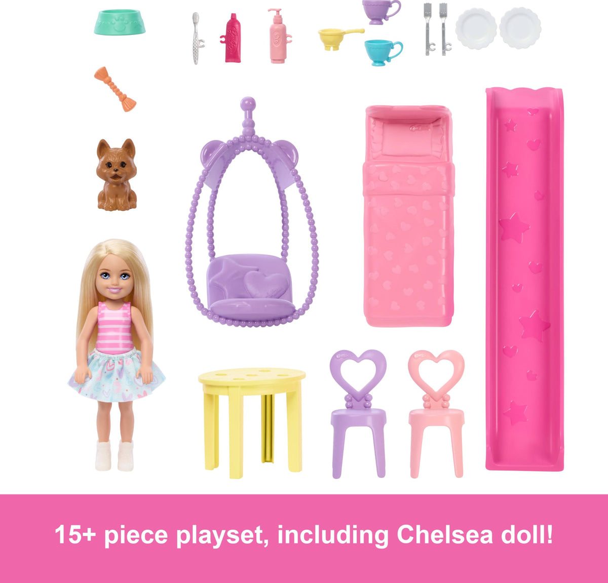 Barbie Chelsea Toy Dollhouse and House Accessories