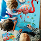 Madd Capp LiL' FLAMINGO 100 Piece Jigsaw Puzzle For Ages 5+ - 4009 - Unique Animal-Shaped Border, Poster Size when completed, Oversized Puzzle Pieces