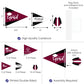 Big Dot of Happiness Maroon Grad - Best is Yet to Come - Triangle Burgundy Graduation Party Photo Props - Pennant Flag Centerpieces - Set of 20