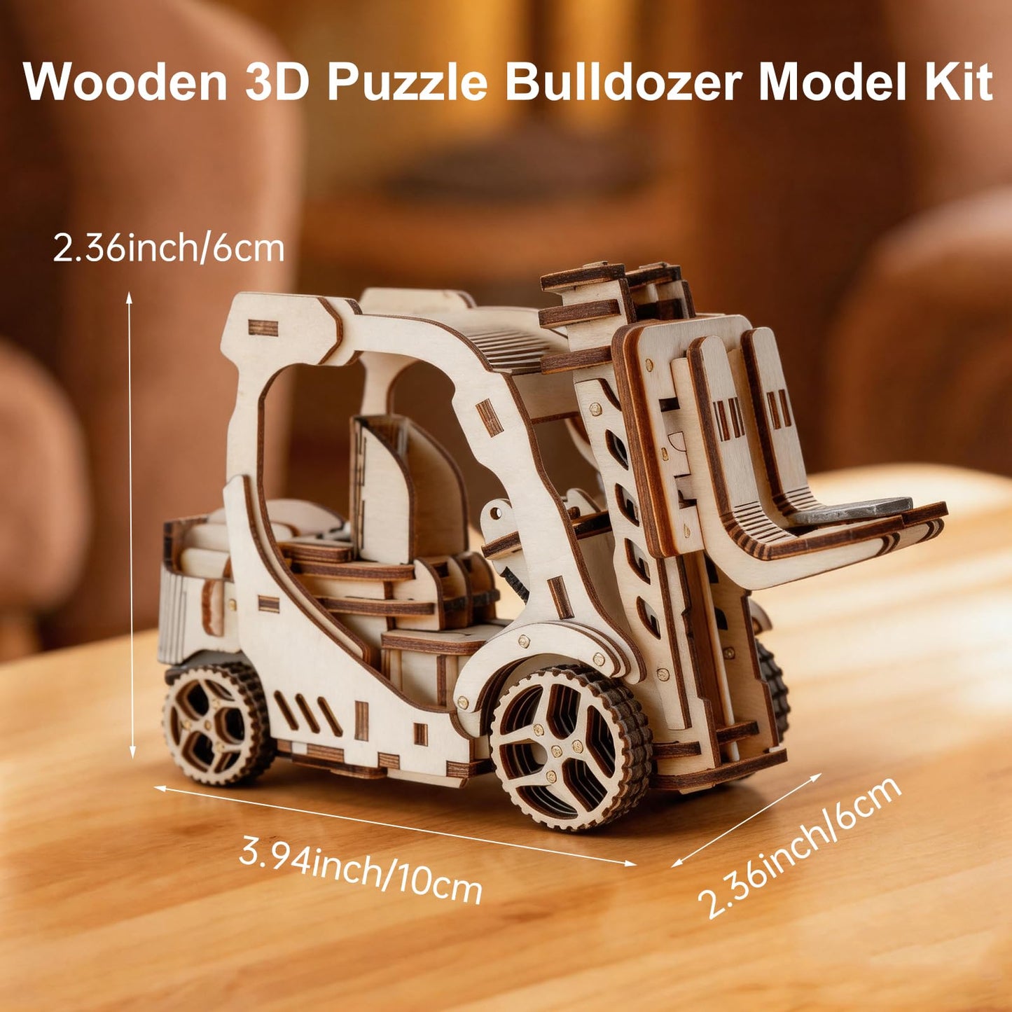 LENAOBEN Wooden 3D Puzzle, Creative DIY Model Building Kit for Adults, Handmade Wooden Craft Collectible Ornament, Hobby Gift for Adults & Men, 60